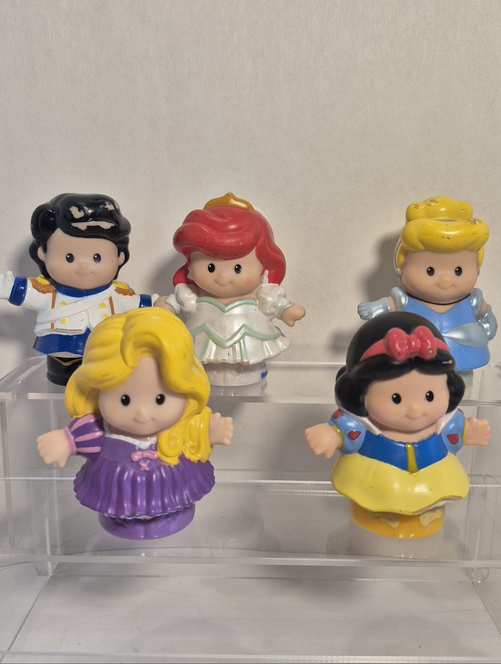 Fisher Price Little People Disney Princess & Prince Talkers Lot Of 5